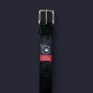 Black LA MLB genuine leather belt